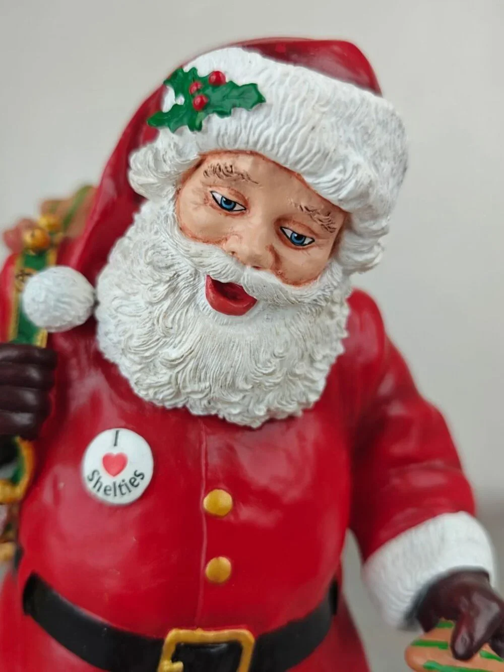 Danbury Mint Santa's Little Shelties Figurine Hand-Painted Resin Christmas 10